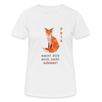 Gegen Pelz, Fuchs, Fuchsschwanz - Frauen T-Shirt atmungsaktiv - Weiß - Vorne - AI Model Female 172 dark (172cm)