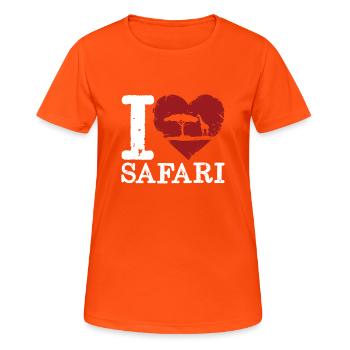 I love the safari in Africa - Women's Breathable T-Shirt - neon orange - Front - AI Model Female 172 dark (172cm)