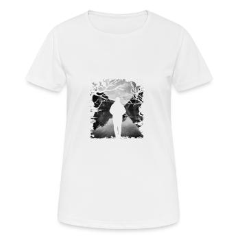 Gehen Sie alleine zum Fluss - Frauen T-Shirt atmungsaktiv - Weiß - Vorne - AI Model Female 172 dark (172cm)