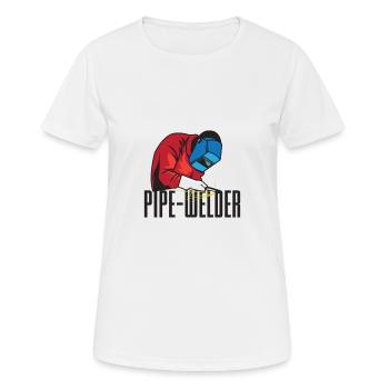Soudeur de tuyaux - T-shirt respirant Femme - blanc - Devant - AI Model Female 172 dark (172cm)
