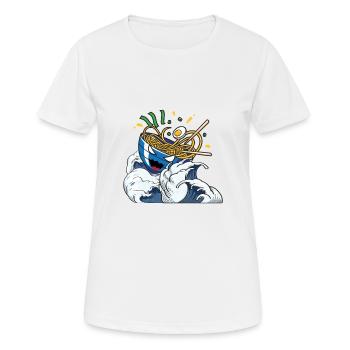 Tempête de nouilles - T-shirt respirant Femme - blanc - Devant - AI Model Female 172 dark (172cm)