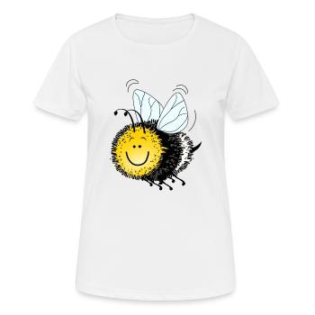 Hummel xxl Biene Wespe Fliege Hornisse Insekt - Frauen T-Shirt atmungsaktiv - Weiß - Vorne - AI Model Female 172 dark (172cm)
