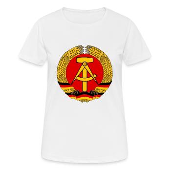 Symbole DDR - T-shirt respirant Femme - blanc - Devant - AI Model Female 172 dark (172cm)