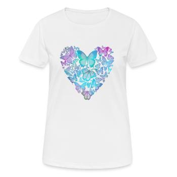 Papillon Papillons Papillon enfants - T-shirt respirant Femme - blanc - Devant - AI Model Female 172 dark (172cm)