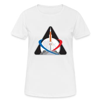 Mission d'exploration de la NASA Artemis Moon Space Rocket - T-shirt respirant Femme - blanc - Devant - AI Model Female 172 dark (172cm)