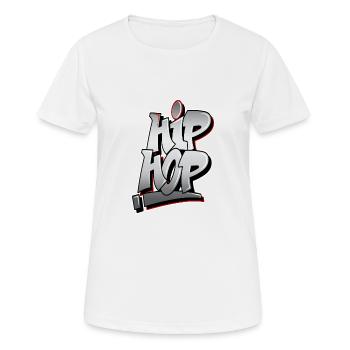 Hip Hop - Women's Breathable T-Shirt - white - Front - AI Model Female 172 dark (172cm)