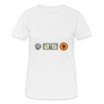 Évolution du Bitcoin - T-shirt respirant Femme - blanc - Devant - AI Model Female 172 dark (172cm)