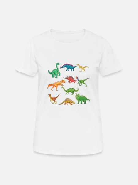 Dinosaur Types Graphics Dino T-Rex Boys Dinos - Women's Breathable T-Shirt - white