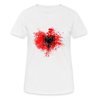 Albanie Pavillon - T-shirt respirant Femme - blanc - Devant - AI Model Female 172 dark (172cm)