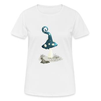Champignon magique avec bonnet de lutin - T-shirt respirant Femme - blanc - Devant - AI Model Female 172 dark (172cm)
