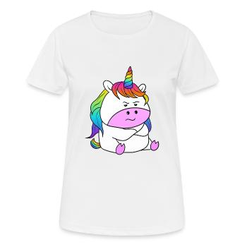 Licorne Offensé - T-shirt respirant Femme - blanc - Devant - AI Model Female 172 dark (172cm)