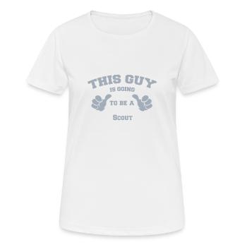 Dieser Typ wird ein Pfadfinder sein - Frauen T-Shirt atmungsaktiv - Weiß - Vorne - AI Model Female 172 dark (172cm)