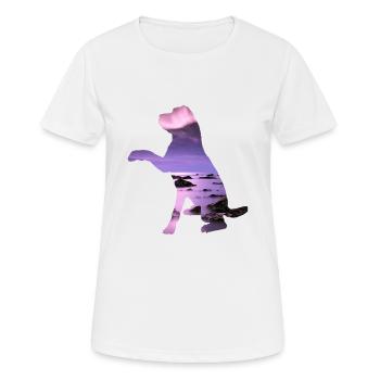 labrador landschaft nebel pilates meditation frei - Frauen T-Shirt atmungsaktiv - Weiß - Vorne - AI Model Female 172 dark (172cm)