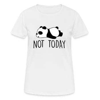 not today panda relax panda - Women's Breathable T-Shirt - white - Front - AI Model Female 172 dark (172cm)