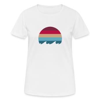 Waves pastel - Women's Breathable T-Shirt - white - Front - AI Model Female 172 dark (172cm)
