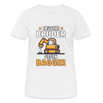 Échange frère contre pelleteuse - T-shirt respirant Femme - blanc - Devant - AI Model Female 172 dark (172cm)