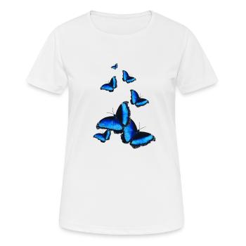 Schmetterlinge im Bauch Geschenkidee Symbol - Frauen T-Shirt atmungsaktiv - Weiß - Vorne - AI Model Female 172 dark (172cm)