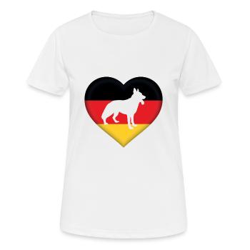 German Shepherd German Shepherd Gift - Women's Breathable T-Shirt - white - Front - AI Model Female 172 dark (172cm)