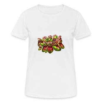 Plante carnivore Carnivores Cephalotus - T-shirt respirant Femme - blanc - Devant - AI Model Female 172 dark (172cm)