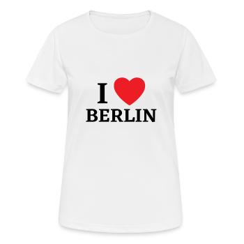 I Love Berlin - Frauen T-Shirt atmungsaktiv - Weiß - Vorne - AI Model Female 172 dark (172cm)