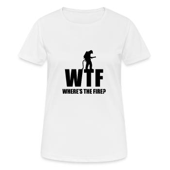 Firefighter Fire Brigade Slogan - Women's Breathable T-Shirt - white - Front - AI Model Female 172 dark (172cm)