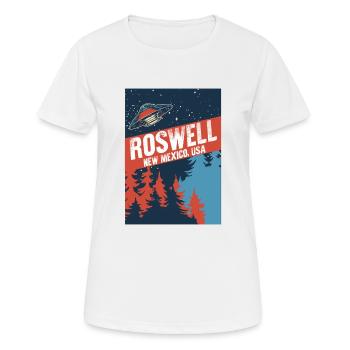 Roswell New Mexico USA Théories du complot Fun Gif - T-shirt respirant Femme - blanc - Devant - AI Model Female 172 dark (172cm)