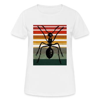 Ameise Vintage - Frauen T-Shirt atmungsaktiv - Weiß - Vorne - AI Model Female 172 dark (172cm)