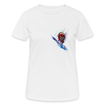 art de gant de combattant - T-shirt respirant Femme - blanc - Devant - AI Model Female 172 dark (172cm)