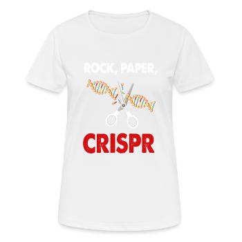 Rock Paper Crispr DNA Lebensbiologie Haupt Spaß Geschenk - Frauen T-Shirt atmungsaktiv - Weiß - Vorne - AI Model Female 172 dark (172cm)