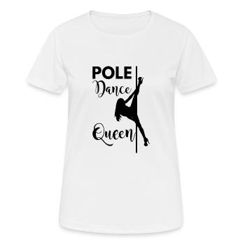 Pole dance reine danse sport fitness danseur - T-shirt respirant Femme - blanc - Devant - AI Model Female 172 dark (172cm)