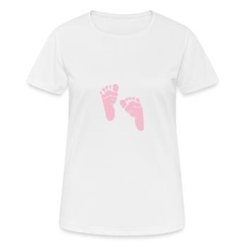 voici le nouveau patron bébé, fille, fille - T-shirt respirant Femme - blanc - Devant - AI Model Female 172 dark (172cm)
