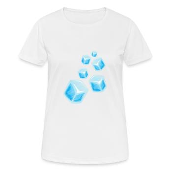 blocs de glace - T-shirt respirant Femme - blanc - Devant - AI Model Female 172 dark (172cm)