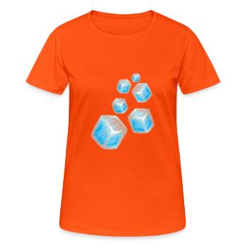 ice blocks - Women's Breathable T-Shirt - neon orange - Front - AI Model Female 172 dark (172cm)