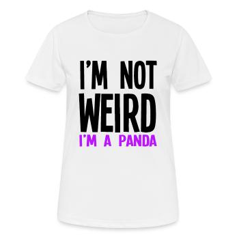 Ich bin nicht komisch Ich bin ein Panda - Frauen T-Shirt atmungsaktiv - Weiß - Vorne - AI Model Female 172 dark (172cm)