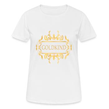 gold ornament grunge aesthetic rich fashion muster - Frauen T-Shirt atmungsaktiv - Weiß - Vorne - AI Model Female 172 dark (172cm)