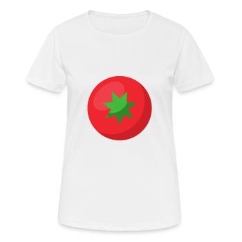 Tomate - Frauen T-Shirt atmungsaktiv - Weiß - Vorne - AI Model Female 172 dark (172cm)