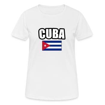 Cuba Kuba Flagge National Havanna Geschenk - Frauen T-Shirt atmungsaktiv - Weiß - Vorne - AI Model Female 172 dark (172cm)