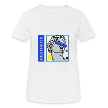 Esthétique VaporWave - T-shirt respirant Femme - blanc - Devant - AI Model Female 172 dark (172cm)