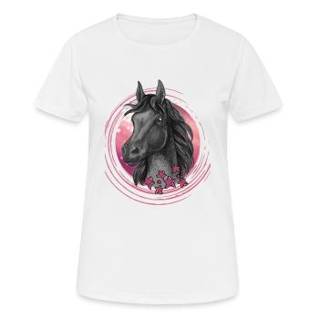 Pferd Sterne funkeln - Frauen T-Shirt atmungsaktiv - Weiß - Vorne - AI Model Female 172 dark (172cm)