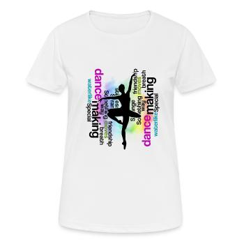 Ballet Ballerina Dance Silhouette - T-shirt respirant Femme - blanc - Devant - AI Model Female 172 dark (172cm)