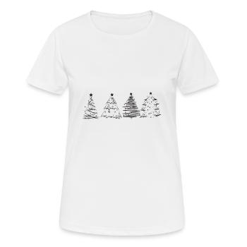 Christmas Trees, Christmas Trees - Women's Breathable T-Shirt - white - Front - AI Model Female 172 dark (172cm)