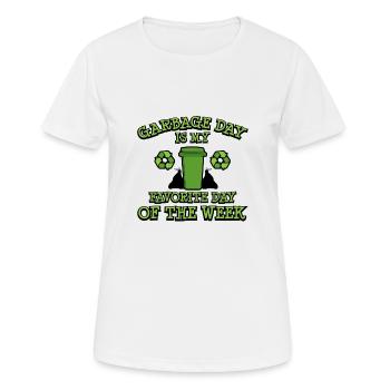 Fun Garbage Day Trash Day Gifts Trash Can Trash Ma - T-shirt respirant Femme - blanc - Devant - AI Model Female 172 dark (172cm)