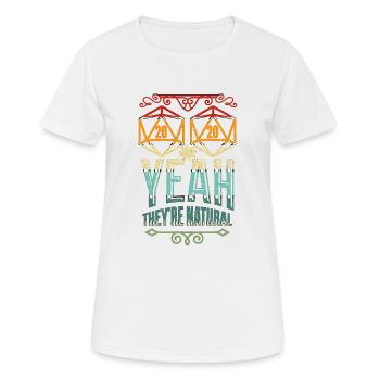 RPG Gamer Retro RPG Dice Dice D20 - T-shirt respirant Femme - blanc - Devant - AI Model Female 172 dark (172cm)