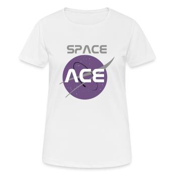 Asexquality LGBTQIA Pride NASA Space Ace Gender Co - T-shirt respirant Femme - blanc - Devant - AI Model Female 172 dark (172cm)