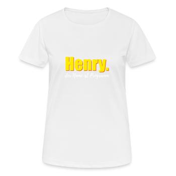 Henry - Frauen T-Shirt atmungsaktiv - Weiß - Vorne - AI Model Female 172 dark (172cm)