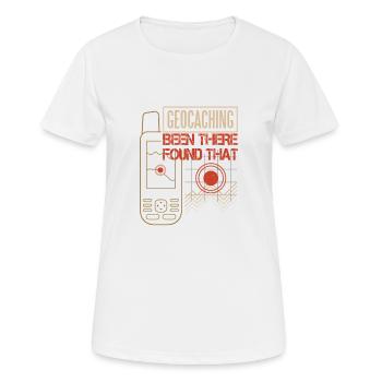 Geocaching Geocacher Cache Geocache - T-shirt respirant Femme - blanc - Devant - AI Model Female 172 dark (172cm)
