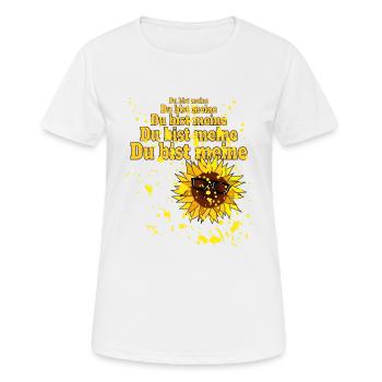 Du bist meine Sonnenblume - Frauen T-Shirt atmungsaktiv - Weiß - Vorne - AI Model Female 172 dark (172cm)