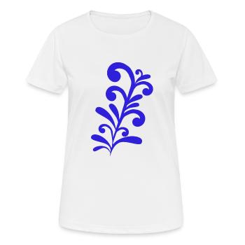 Beau cadeau design floral femmes fleur de bembel - T-shirt respirant Femme - blanc - Devant - AI Model Female 172 dark (172cm)