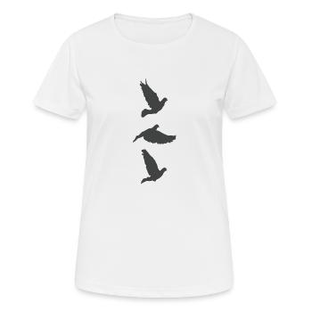 pigeon voyageur pigeon voyageur - T-shirt respirant Femme - blanc - Devant - AI Model Female 172 dark (172cm)