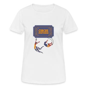 Zirkus ist überall - Frauen T-Shirt atmungsaktiv - Weiß - Vorne - AI Model Female 172 dark (172cm)